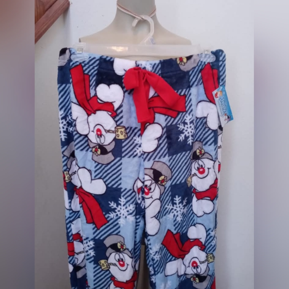 NWT Women's Frosty The Snowman Fleece Pajama Pants Large - Picture 3 of 6